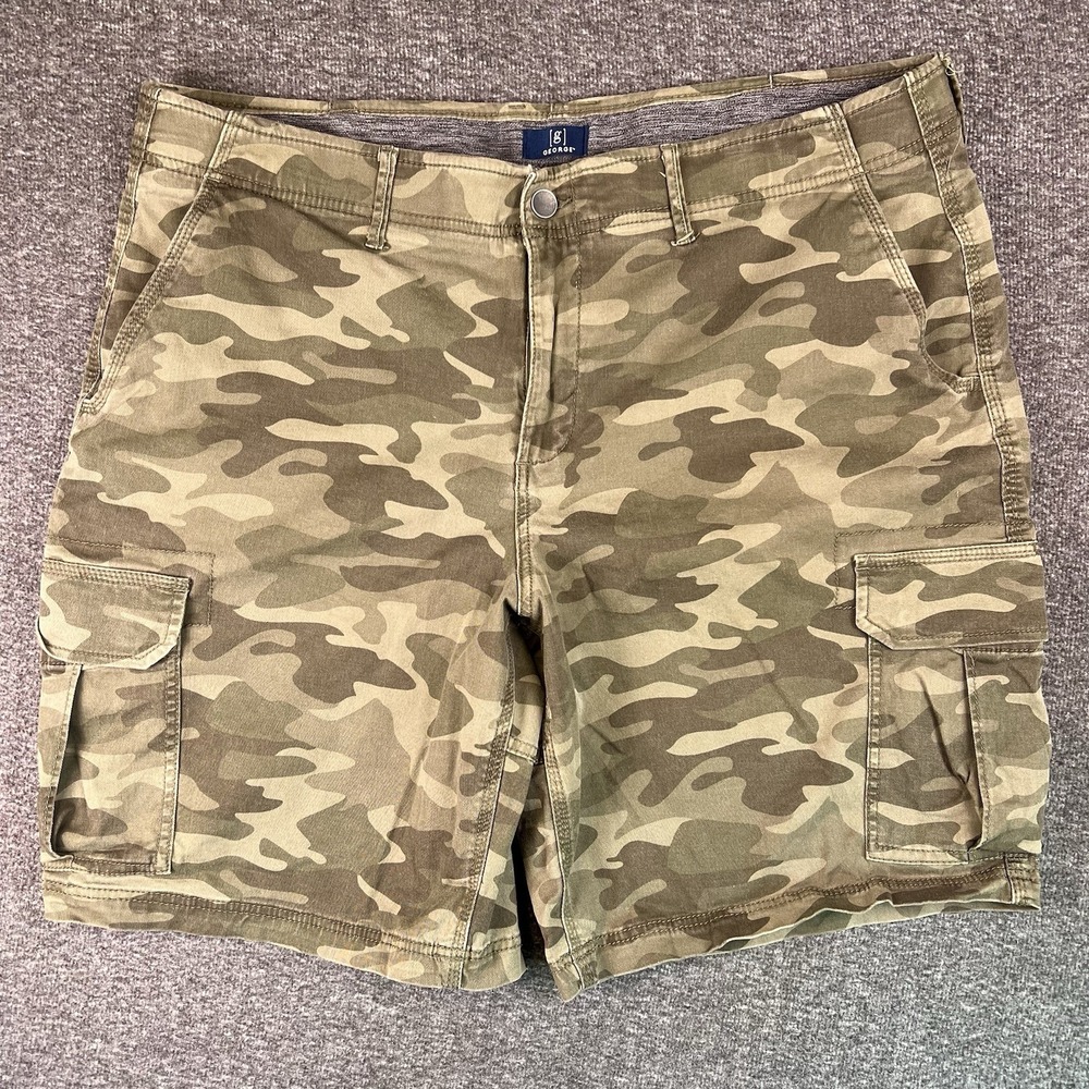 George‎ Crago Shorts Mens 40 Green Camo Utility Pockets Outdoors Fit40x9.5